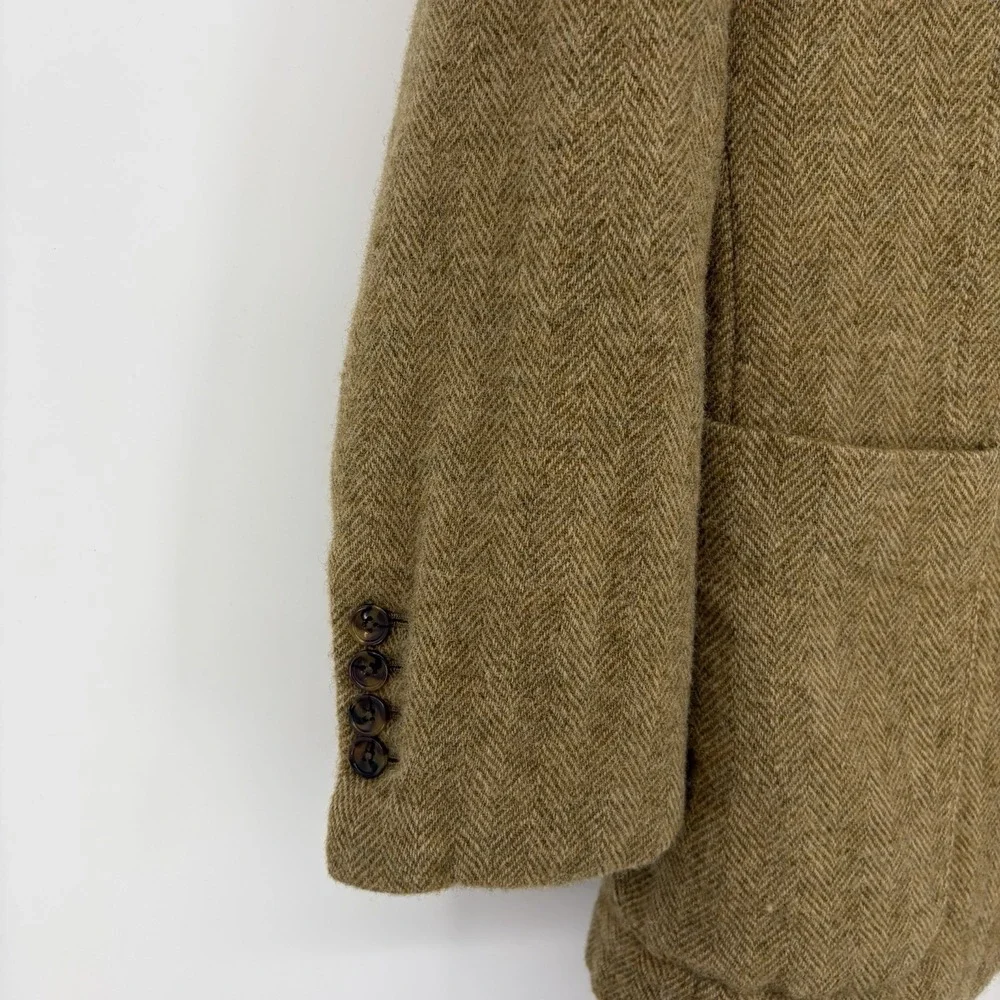 VTG‎ Crittenden Mackinnon Scotland Wool Blazer ML Tweed Herringbone Unstructured